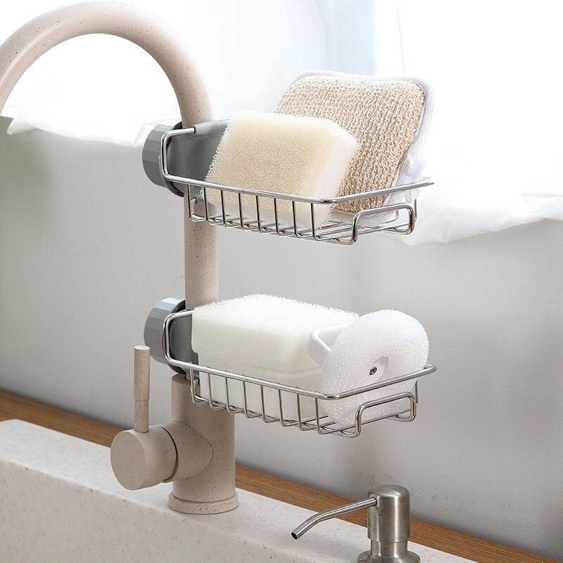 Stainless Steel Faucet Shelf close-up view - BK Choice UAE