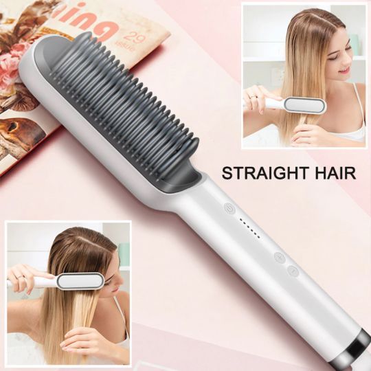 2in1 Hair Straightener Curling Brush Ceramic Pakistan | BK Choice