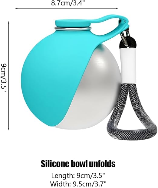 Portable Stainless Steel Dog Water Bottle – Leakproof Travel Bowl for Pets