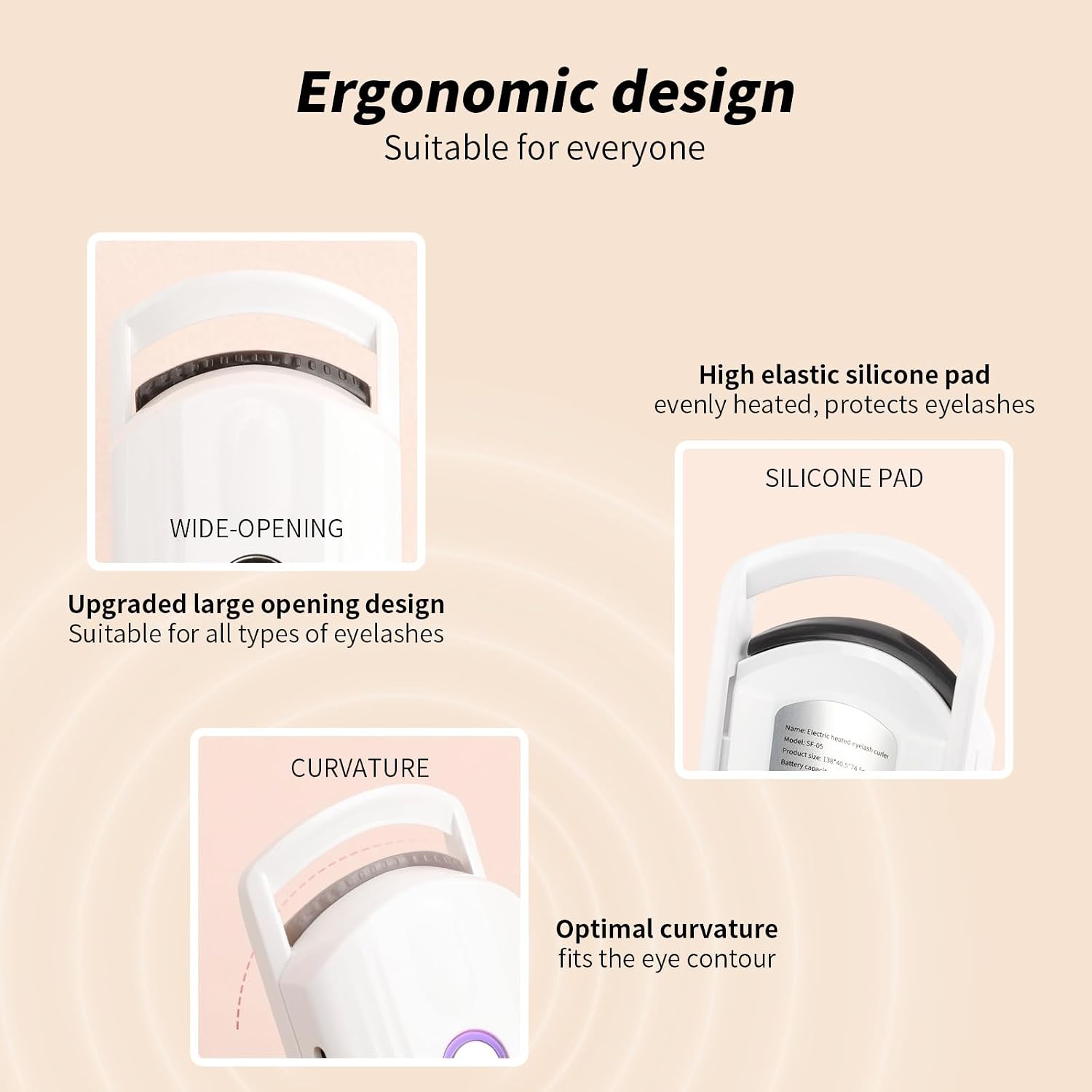 Heated Eyelash Curler – USB Rechargeable
