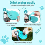 Portable Stainless Steel Dog Water Bottle – Leakproof Travel Bowl for Pets