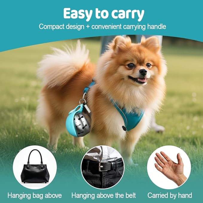 Portable Stainless Steel Dog Water Bottle – Leakproof Travel Bowl for Pets