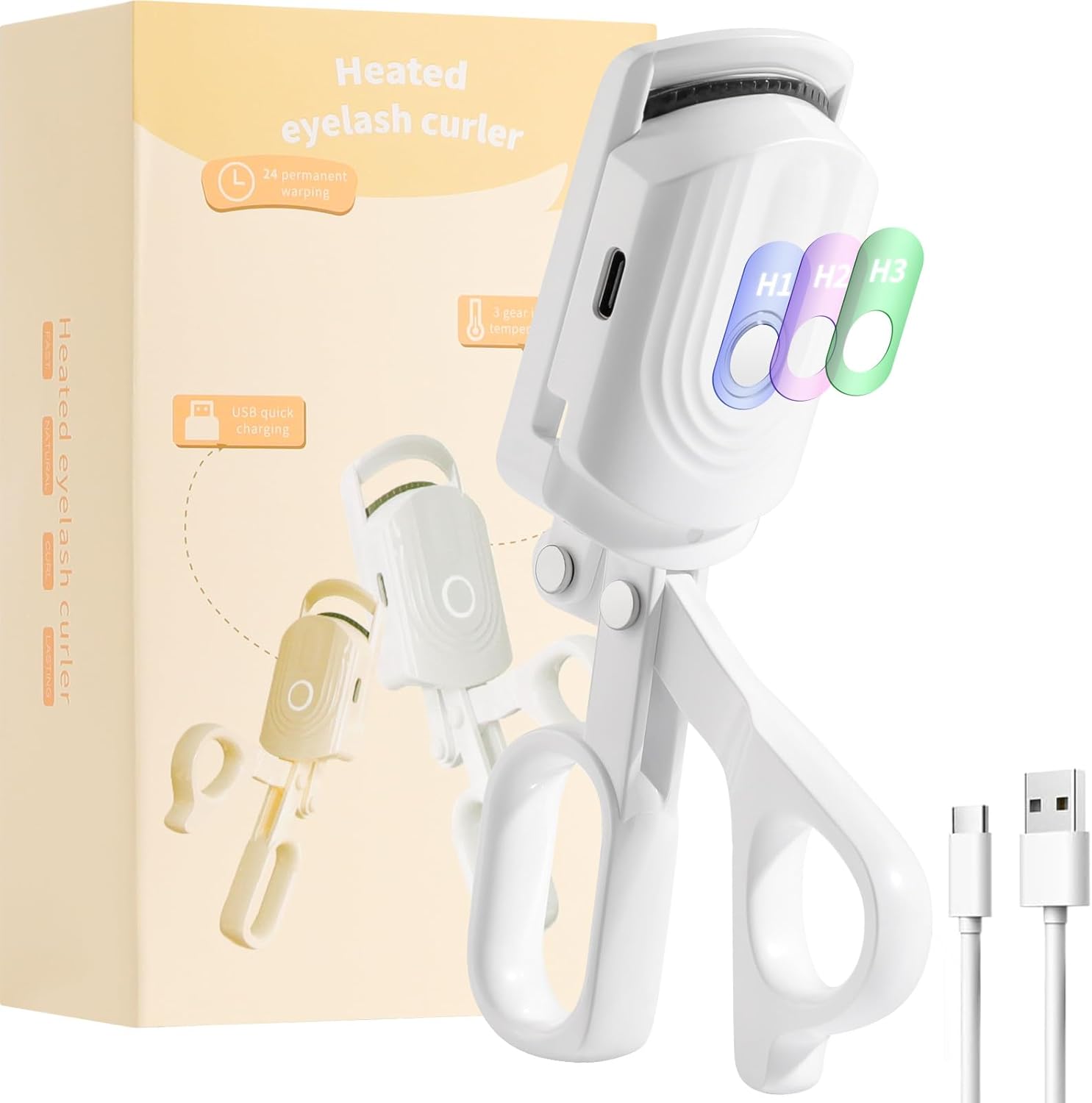 Heated Eyelash Curler – USB Rechargeable