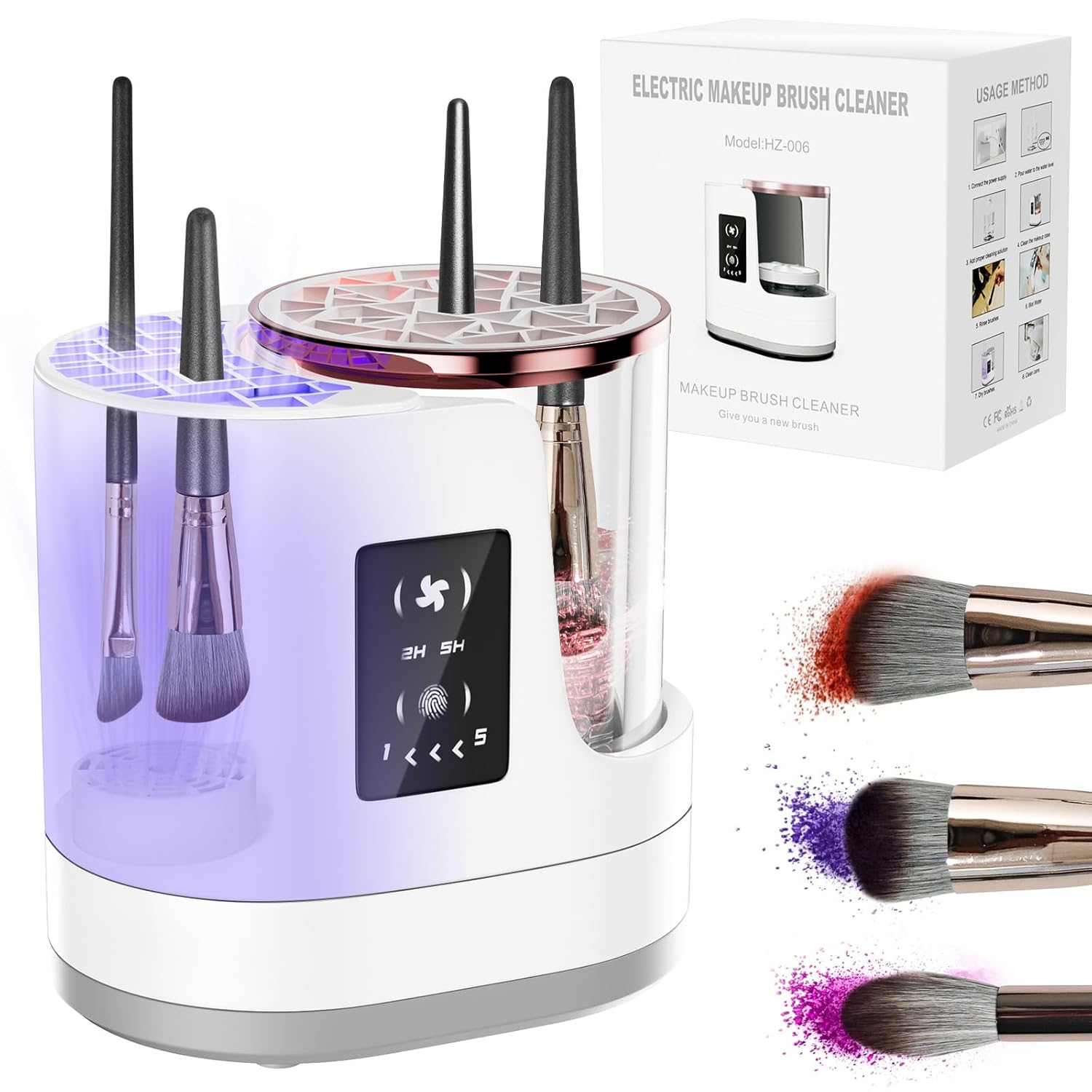 Electric Makeup Brush Cleaner – 3-in-1 USB