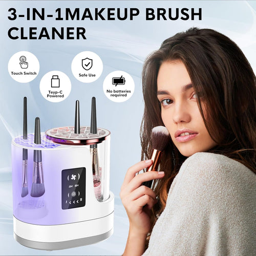 Electric Makeup Brush Cleaner – 3-in-1 USB