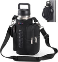Magnetic Gym Water Bottle Holder Bag – Bottle Carrier with Phone Pocket & Shoulder Strap
