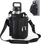 Magnetic Gym Water Bottle Holder Bag – Bottle Carrier with Phone Pocket & Shoulder Strap