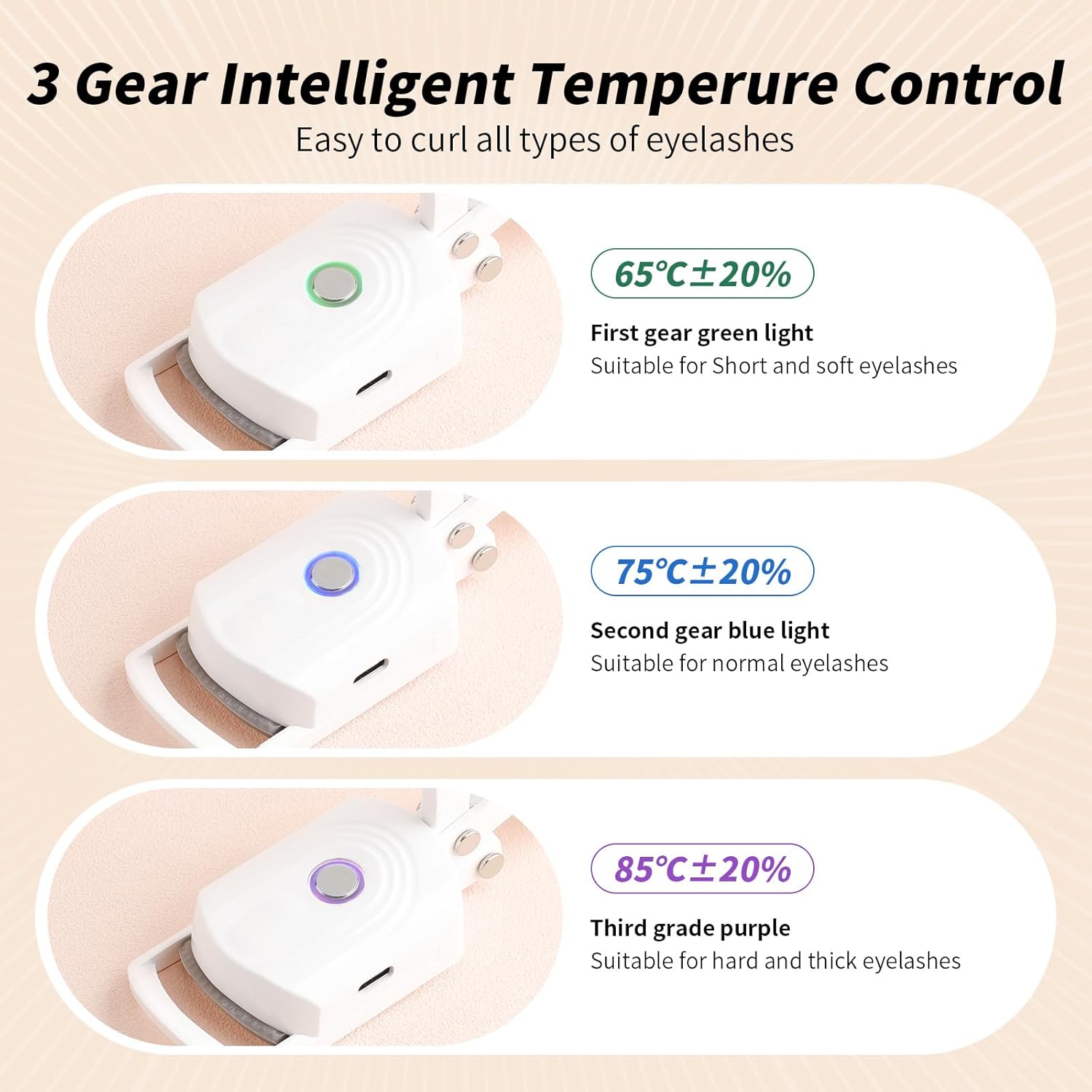 Heated Eyelash Curler – USB Rechargeable