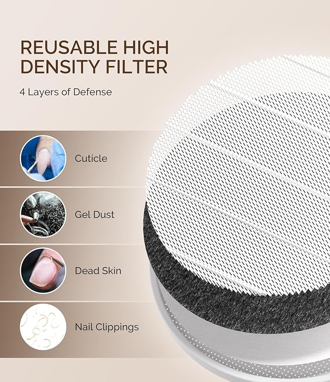 Portable Nail Dust Collector – 3 Suction Modes