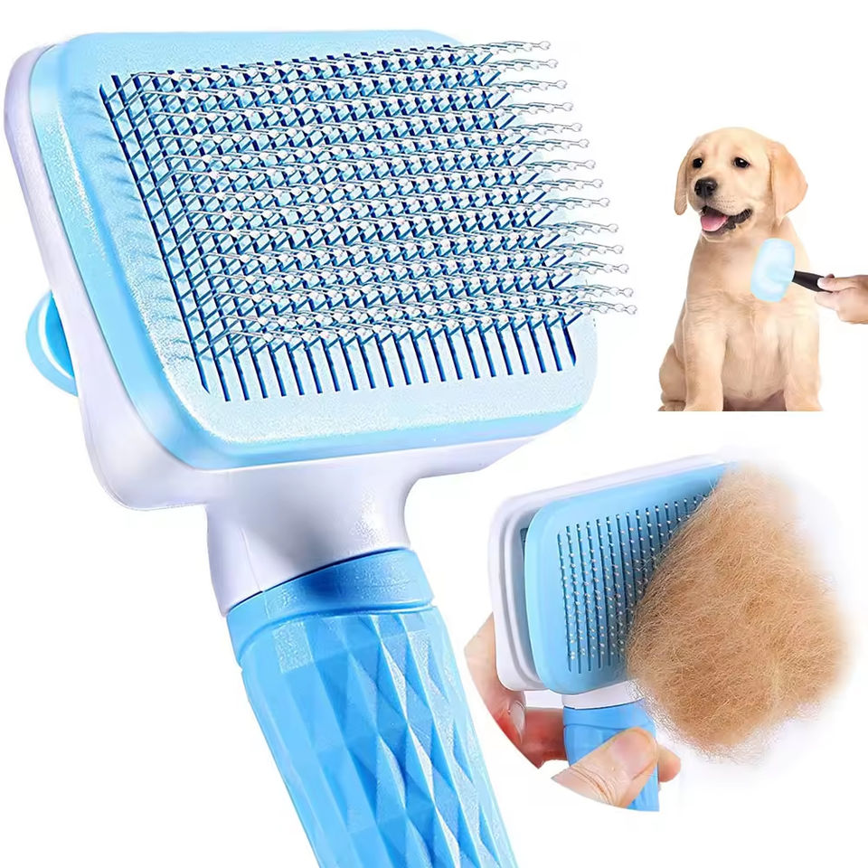 Self-Cleaning Pet Hair Brush for Cats & Dogs