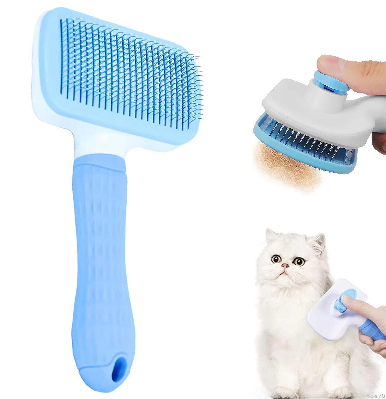 Self-Cleaning Pet Hair Brush for Cats & Dogs