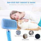 Self-Cleaning Pet Hair Brush for Cats & Dogs