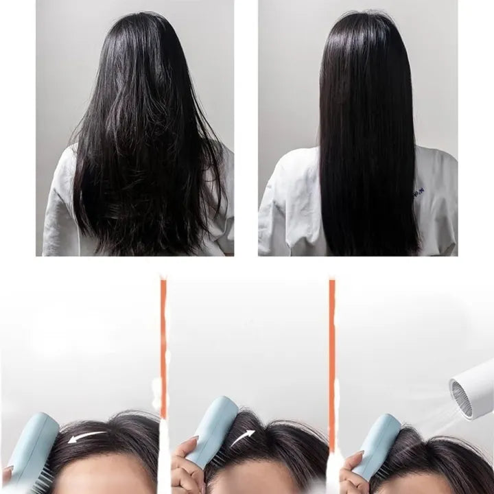 Self-Cleaning Anti-Static Hair Brush – Portable Detangling Massage Comb