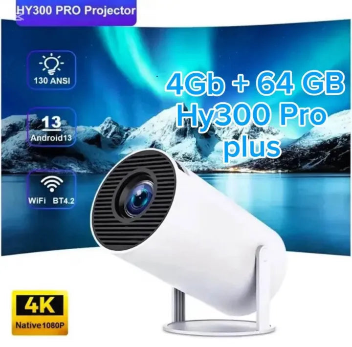 HY300 Pro Projector WiFi Bluetooth Home Cinema | BK Choice