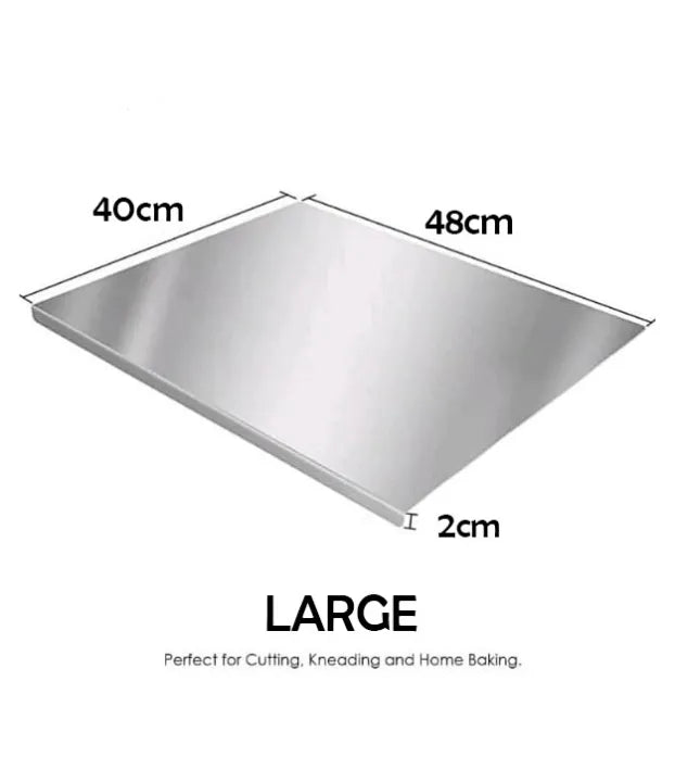Food Grade Stainless Steel Cutting & Chopping Board – Large Non-Slip Kitchen Mat