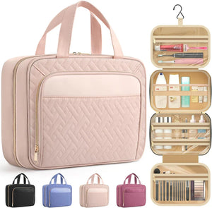 Large Travel Cosmetic Bag with Waterproof Hanging Hook - makeup bags | BK Choice UAE