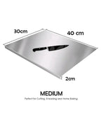 Food Grade Stainless Steel Cutting & Chopping Board – Large Non-Slip Kitchen Mat
