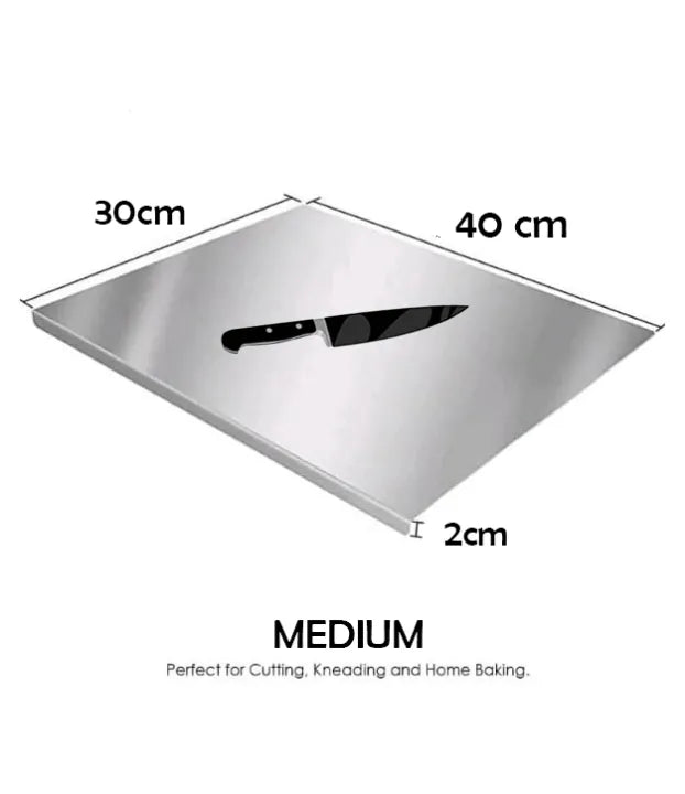 Food Grade Stainless Steel Cutting & Chopping Board – Large Non-Slip Kitchen Mat