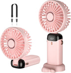 Portable Handheld Mini Fan – USB Rechargeable Cooling Fan with LED Display
