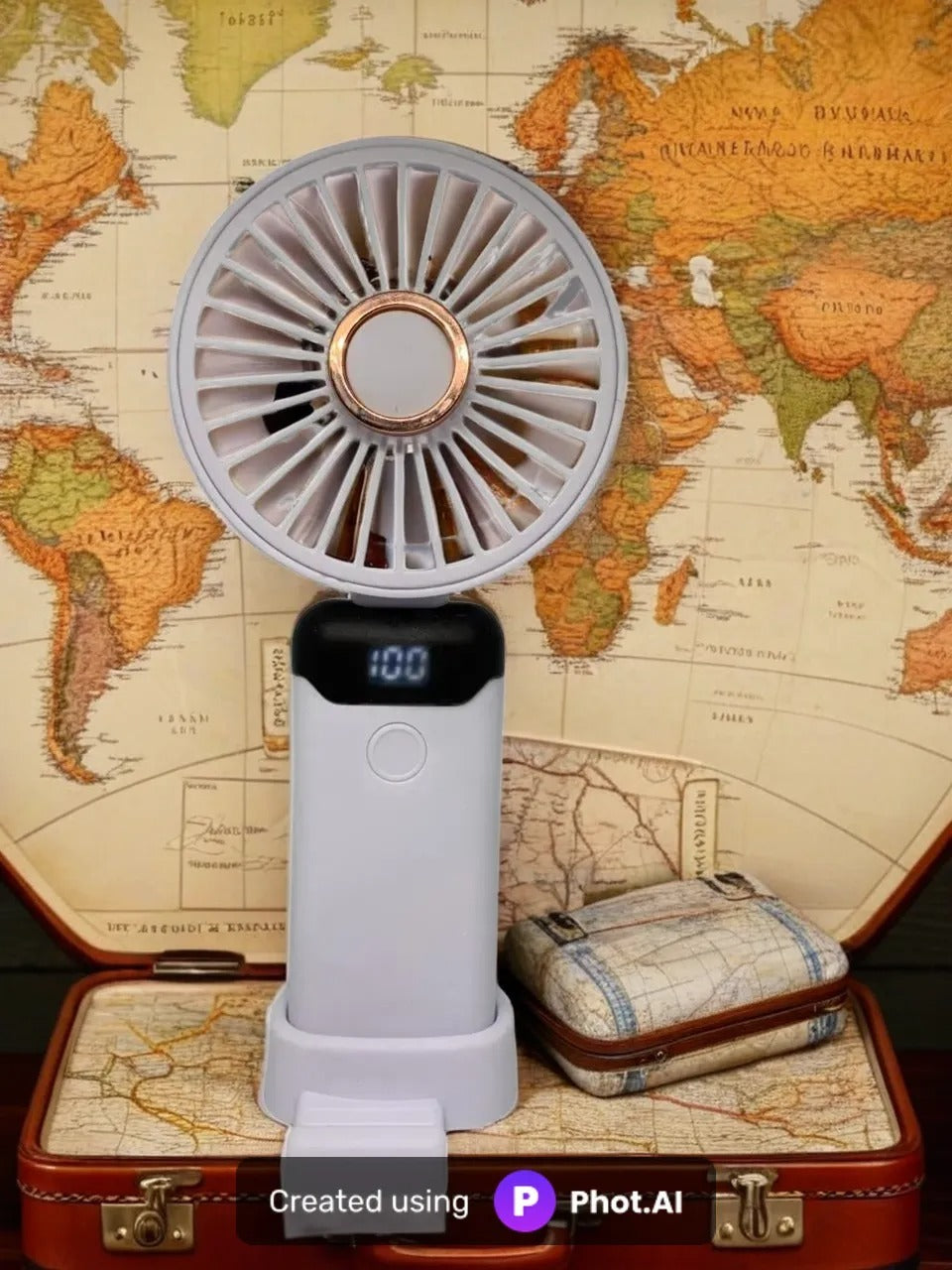 Portable Handheld Mini Fan – USB Rechargeable Cooling Fan with LED Display