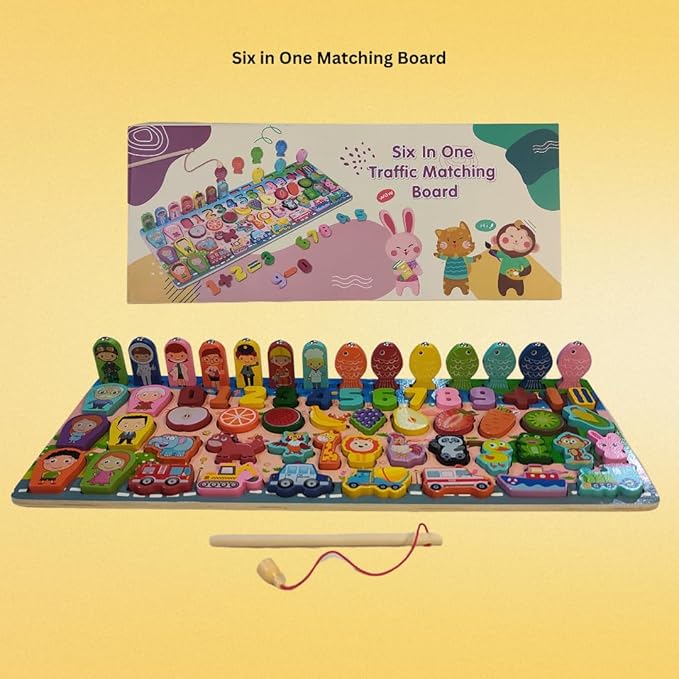 KidzLearn - 6-in-1 Traffic Matching & Counting Board - educational toys | BK Choice UAE