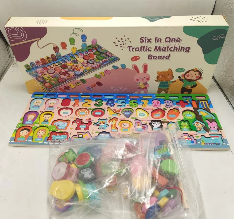 KidzLearn - 6-in-1 Traffic Matching & Counting Board product details - BK Choice UAE
