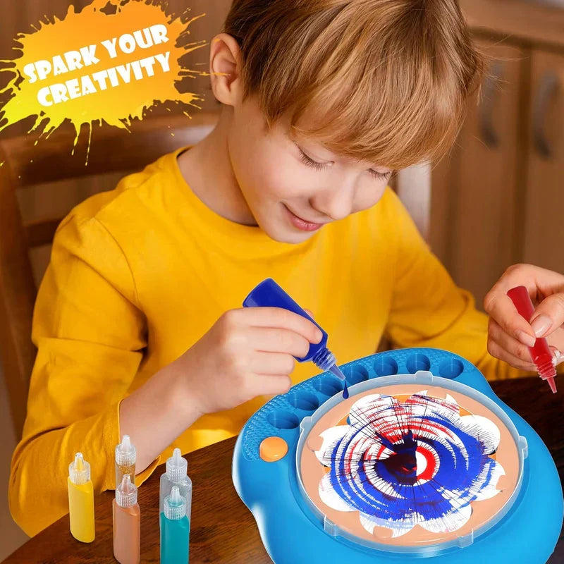 Spin Art Painting Machine close-up view - BK Choice UAE